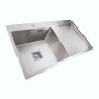 86*50 L Мийка нержавійка Platinum Handmade (квадратний сифон 3,0/1,0)