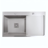 86*50 L Мийка нержавійка Platinum Handmade (квадратний сифон 3,0/1,0)