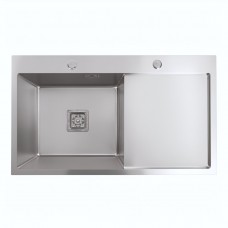 86*50 L Мийка нержавійка Platinum Handmade (квадратний сифон 3,0/1,0)