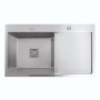 86*50 L Мийка нержавійка Platinum Handmade (квадратний сифон 3,0/1,0)
