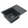 Гранітна мийка для кухні Platinum 6243 LIANA матова Графіт