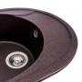Гранітна мийка для кухні Platinum 5847 ONYX матова (шоколад)