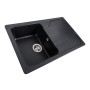 Гранітна мийка для кухні Platinum 7850 VERONA матовий Карбон