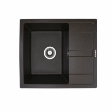 Гранітна мийка для кухні Platinum 5851 ARIA матова Шоколад