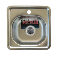 Кухонна мийка з нержавіючої сталі Platinum ДЕКОР 3838 (0,6/160 мм)