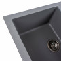 Гранітна мийка для кухні Platinum 7850 TROYA матова Сірий металік