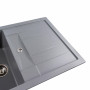 Гранітна мийка для кухні Platinum 7850 TROYA матова Сірий металік