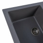 Гранітна мийка для кухні Platinum 7850 TROYA матова Сірий мусон