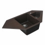 Гранітна мийка для кухні Platinum 9950 PANDORA матова Шоколад