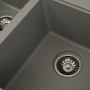 Гранітна мийка для кухні Platinum 7850 HARMONY матова Сірий металік