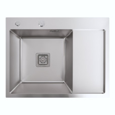 Мийка PVD Platinum Handmade 650x500x230 L нержавійка (квадратний сифон 3,0/1,0)