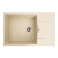 Гранітна мийка для кухні Platinum 7749 ROMA матова (айворі)