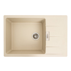 Гранітна мийка для кухні Platinum 7749 ROMA матова (айворі)