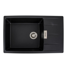 Гранітна мийка для кухні Platinum 7749 ROMA матова (чорна)