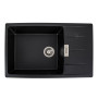 Гранітна мийка для кухні Platinum 7749 ROMA матова (чорна)