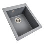 Гранітна мийка для кухні Platinum 4150 SOKIL матова (сірий металік)