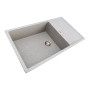 Гранітна мийка для кухні Platinum 8650 DIAMOND матова (сіра)