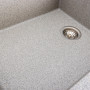 Гранітна мийка для кухні Platinum 8650 DIAMOND матова (сіра)