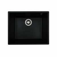 Гранітна мийка для кухні Platinum 5444 OASIS матова Чорна