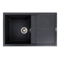 Гранітна мийка для кухні Platinum 7950 Selena матовий Карбон