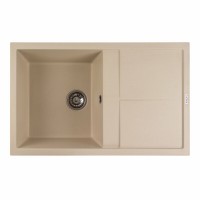 Гранітна мийка для кухні Platinum 7950 Selena матова Айворі