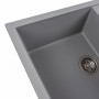 Гранітна мийка для кухні Platinum 7950 Selena матова Сірий металік