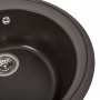 Гранітна мийка для кухні Platinum 510 LUNA матова Темна скеля