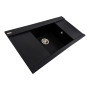 Гранітна мийка для кухні Platinum 9651 ATLAS матовий Чорний