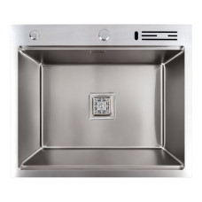 Кухонна мийка 60*50 нержавійка Platinum Handmade з підставкою для ножів