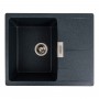 Гранітна мийка для кухні Platinum 6250 ZIRKONE матовий антрацит