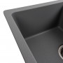 Гранітна мийка для кухні Platinum 6250 ZIRKONE матовий сірий металік