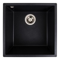 Гранітна мийка для кухні Platinum 4040 RUBA матовий карбон