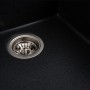 Гранітна мийка для кухні Platinum 4040 RUBA матовий карбон