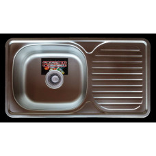 Кухонна мийка з нержавіючої сталі Platinum ДЕКОР 7642 (0,8/180 мм)