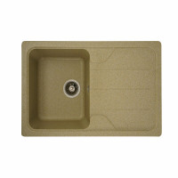 Гранітна мийка для кухні Platinum 7850 VERONA матова Беж