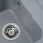 Гранітна мийка для кухні Platinum 4050 KORRADO матова Сірий металік