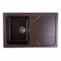 Гранітна мийка для кухні Platinum 7850 VERONA матова Шоколад