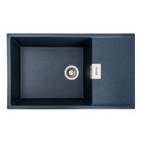 Гранітна мийка для кухні Platinum 8650 DIAMOND матова (антрацит)