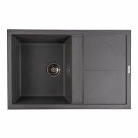 Гранітна мийка для кухні Platinum 7950 Selena матова Сірий мусон