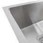 Кухонна мийка нержавійка Platinum Handmade HDB 80*45 на дві чаші (квадратний сифон)