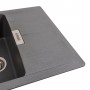 Гранітна мийка для кухні Platinum 6250 ZIRKONE матовий сірий мусон