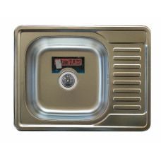 Кухонна мийка з нержавіючої сталі Platinum ДЕКОР 6550 (0,8/180 мм)