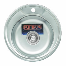 Кухонна мийка з нержавіючої сталі Platinum ДЕКОР 450 (0,6/170 мм)