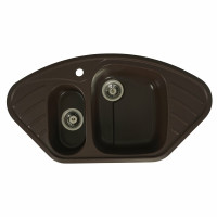 Гранітна мийка для кухні Platinum 9250UW LARGO глянець Мокко