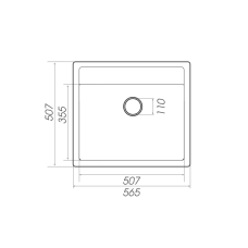 Гранітна мийка для кухні Platinum 5751 NIKA глянець Сіра