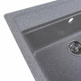 Гранітна мийка для кухні Platinum 5751 NIKA глянець Сіра