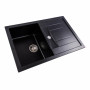 Гранітна мийка для кухні Platinum 7850 TROYA матова Чорна