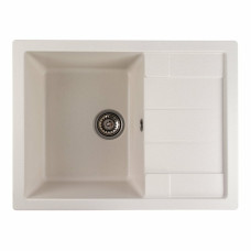 Гранітна мийка для кухні Platinum 6550 INTENSO матова Біла