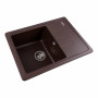 Гранітна мийка для кухні Platinum 6243 LIANA матова Мокко