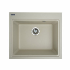 Гранітна мийка для кухні Platinum 5852 VESTA матова Айворі